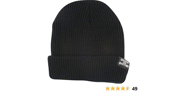 Destroy Black Beanie Hat 