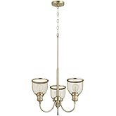 Quorum 6212-3-80 Transitional Three Light Chandelier from Omni Collection in Brass Finish,