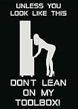 Unless You Look Like This Don't Lean On My Toolbox Poster Print Girl Tools Mechanic Wall Decal Sign