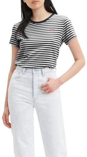Femme Perfect Tee, Raita Stripe Caviar, S