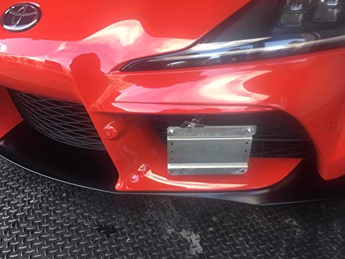 GMG Motorsports NO Holes License Plate Bracket for The Toyota Supra (2020- Present) No Drill Tow Hook License Plate Mount