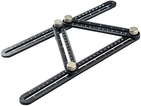 Multi Angle Measuring Ruler - Heavy Duty Aluminum Alloy Template Tool - Perfect for Flooring Woodworking Masonry Carpentry Brickwork