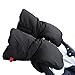 Warm Muff Stroller Gloves - INTIPAL Winter Anti-Freeze Extra Thick Waterproof Fabric Stroller Hand Muff - Black