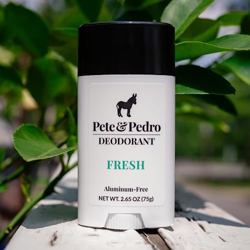 Pete & Pedro FRESH NATURAL DEODORANT | Natural, Aluminum-Free Deodorant - Eucalyptus & Spearmint Scent For Men & Women | Odor-Control, Sweat Protection | Paraben Free, Vegan | Shark Tank 2.65 oz.