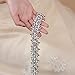ULAPAN Rhinestone Bridal Belt Sashes for Women Dress, Diamond Wedding Belts Sash Ribbon for Bridesmaid Prom Gowns (off White)