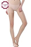 Miya 12 Colors,Women's Control Top 12 Den All Sheer Toe silk stockings Tights Panty Hose,Light Nude,Medium / Large