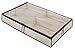 Whitmor 4 Section Underbed Boot Bag, White, Black