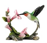 5.75" Ruby-Throated Hummingbird Statue Figure