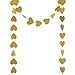 Ling's moment 9 Feet Paper Heart Garland (Gold Glitter), Hearts Hanging Decorations for Wedding, Baby Shower, Christmas Items & Party Props