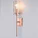 Effimero One-Light Wall Vanity Corridor Sconce Lamp, Copper with Clear Glass Cylinder Linea di Liara LL-WL31-CU