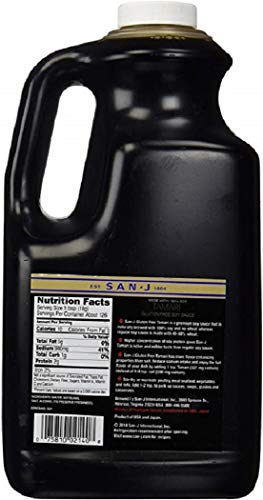image for By The Cup San-J Tamari Gluten-Free Black Label Soy Sauce, 64 Ounce Bo