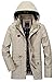 Vcansion Men's Cotton Lightweight Windbreaker Hoodie Jacket Trench Coat