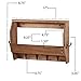 Wallniture Vesti Wall Shelf with 8 Hooks for Hanging Coats, Wood Coat Rack & Mail Organizer for Entryway Farmhouse Decor, Walnut
