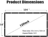 OWill 120 Inch 16:9 HD 4K Projector Screen, Portable & Foldable view 6