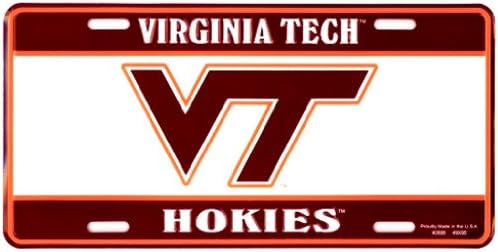 NCAA Virginia Tech Hokies 6" x 12" Embossed Aluminum License Plate