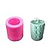 DIY 3D Silicone Candle Mold Clay Craft Mold Aroma Candle Gypsum Mold (Color Random)