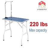 JY QAQA PET 32" Professional Foldable Pet Dog Grooming Table with Adjustable Arm,Maximum Capacity Up to 220lbs
