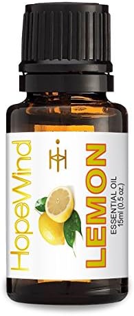 Lemon Essential Oil, 100% Pure, Therapeutic grade, Undiluted, 15ml/0.5oz-by HopeWind Health