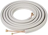 Senville 25 Ft. Copper Pipes for Mini Split Air Conditioner 1/4" & 3/8" White