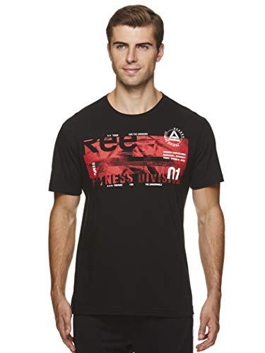image for Reebok Men's Graphic Workout Tee - Short Sleeve Gym & Training Activew