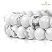 BEADNOVA Natural White Howlite Beads Natural Crystal Beads Stone Gemstone Round Loose Energy Healing with Crystal Stretch Cord for Jewelry Making (6mm, 62-64pcs)