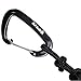 CHILL GORILLA 12 kN wiregate carabiner heavy duty 2646 pound rating. Lightweight aluminum alloy. Hammocks, hiking, key chains. Survival gear. ENO backpacking camping accessory. 2 biners. Black
