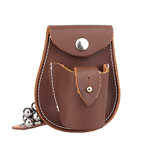 Kosibate Slingshot Ammo Pouch, Catapult Leather Hunting Holder for 3/8