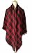 MOTINE Tartan Blanket Scarf Stylish Winter Warm Pashmina Wrap Shawl for Women (Red Black)