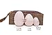 THY COLLECTIBLES Set of 3 Drilled Yoni Eggs Rose Crystal Quartz Jade Egg for Kegel Exercise Pelvic Floor Muscles Vaginal Exercise Ben Wa Ball Health Care for Women Brocade Gift Box & Pouch