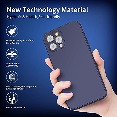 HUANLI Honeycomb Design Shockproof Case Designed for iPhone 12 Pro Max 6.7 Inch, [Military Grade Drop Protection], Breathable & Rapid Heat Dissipation Shock Absorption Phone Case Slim Thin (Blue)