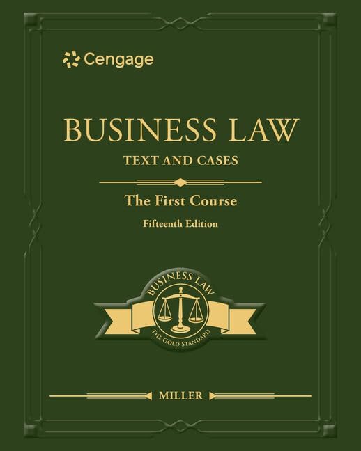 Business Law: Text and Cases: Clarkson, Kenneth, Miller, Roger