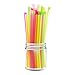 Smoothie Straws, Boba Straws, Jumbo Milkshake Straw, for Milk Shake, Large, Wide, Bubble Tea, Disposable, Thick, Big, Drinking, Extra Fat 0.5 Diameter, Plastic, Multicolor, 100 Pack, 10.5 Inch Long