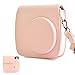 HelloHelio Classic Vintage PU Leather Compact Case with Strap for Fujifilm Instax Mini 9/8 / 8+ Instant Film Camera - Pink