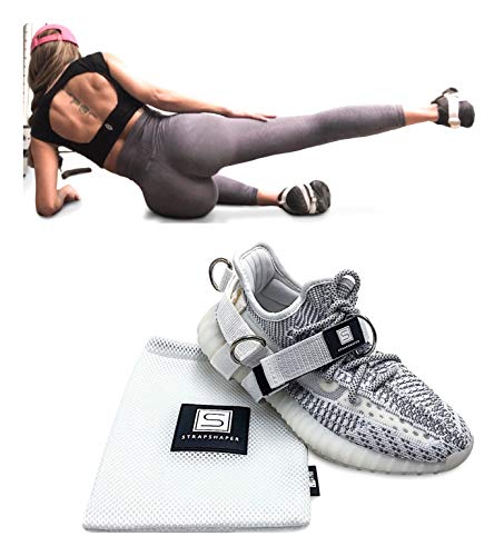 Lifting weight straps for cable machine 5D Ring foot strap Full leg and booty workout machine for cable attachment gym system or resistance fitness band .Women/Men weight exercises. 2 pair