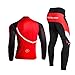 Men's Long Sleeve Cycling Jersey Set Quick Dry Bicycle Clothing Outdoor Riding Bike Shirts Padded Pants Cyclist Wear with Zipper Pockets