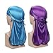 Silky Durag Headwraps (2PCS) with Extra Long Tail and Wide Straps for 360 Waves