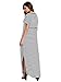 Verdusa Women's Casual V Neck Side Split Beach Long Maxi Dress Navy&White S