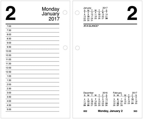 AT-A-GLANCE Daily Desk Calendar 2017 Refill, 3-1/2 x 6" (E717T-50)
