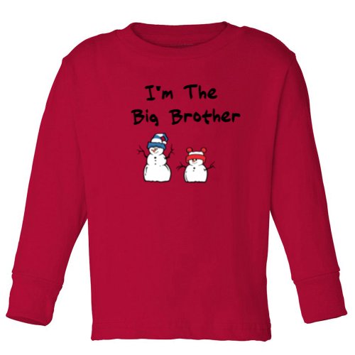 So Relative! I'm The Big Brother (Snowman) Toddler Long Sleeve T-Shirt