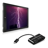 kwmobile 3in1 Micro USB Adapter Card Reader OTG for Amazon Fire HD 10 (2015) black