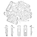Plastic Shelf Support Pegs 8 mm/0.31 in Clear Self-Locking Cabinet Pins Bookcase Clips for Kitchen Shelves Holder 50 Pcs