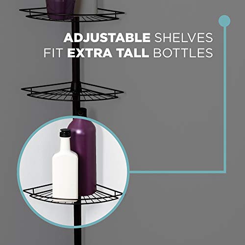 Zenna Home Shower Tension Pole Caddy, Oil Rubbed Bronze Pricepulse