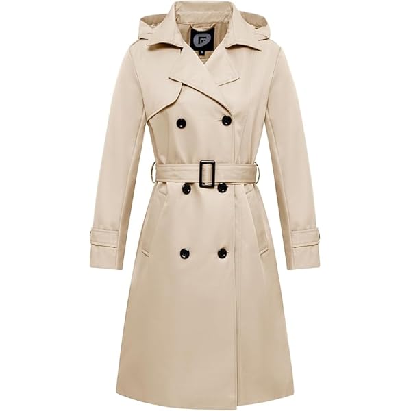 Amazon.com: Garemcy Women's Long Waterproof Trench Coat Double