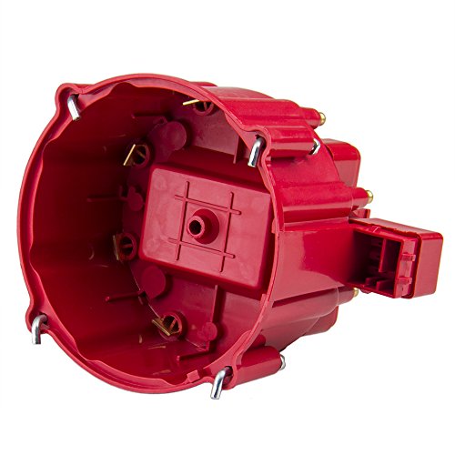 Big-Autopart Distributor Cap and Rotor Kit for Ford 302 Chevy 350 GM HEI Replacement SBC BBC, Red