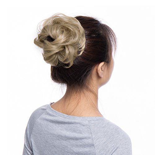 6 Scrunchy+Synthetic+Hairpiece+Extension+blonde+thicker