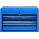 S.Walt 24 Inch Portable Steel Tool Box with 9 Drawers, Locking Metal Tool Chest with Top Storage, EVA Liners, Ball Bearing Slides, Powder Coated Finish, Tool Organizer for Garage, Workshop, Home