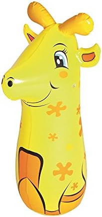 Built-in Sand Bop Bag Giraffe Inflatable Punching Bag Toy for Kids 3 Feet Tall