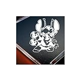 Stitch Lilo White Color Auto Car Die Cut Macbook Home Decor Notebook Vinyl Adhesive Vinyl Window Wall Art Laptop Sticker Decal