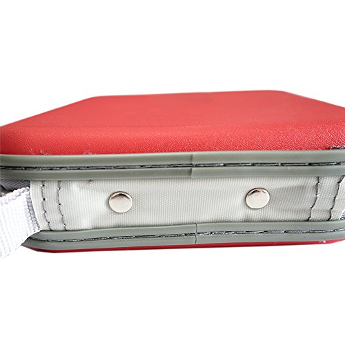 40 CD/VCD/DVD Case Binder Portable Hard Plastic Disc Container Red - Thumbnail 7