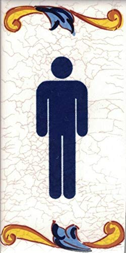 TORO DEL Oro House Numbers & Letters Tile Ceramic Calca Craquelé Style Names & Addresses Medium Craquelé Design 5x10cm, multicolour